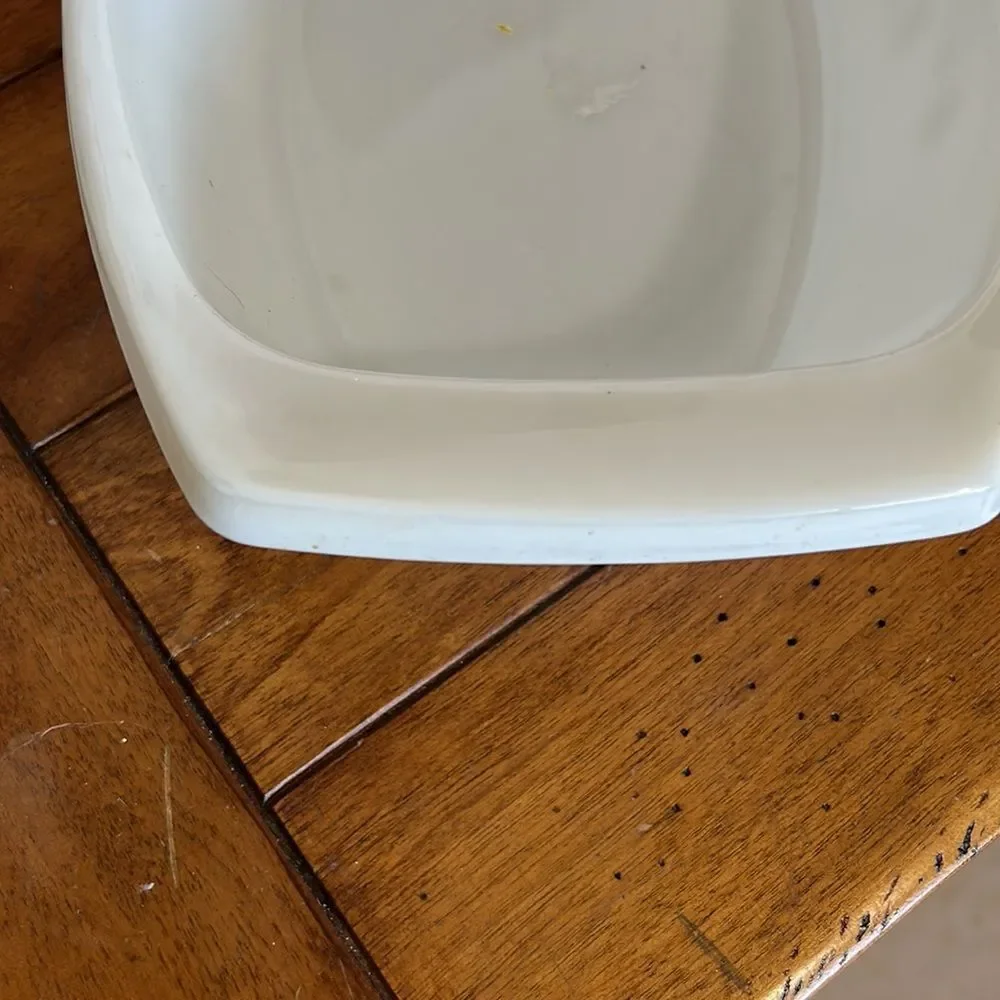 Pyrex Rectangular Casserole Golden Honeysuckle without Lid #035 2 1/2 Qt